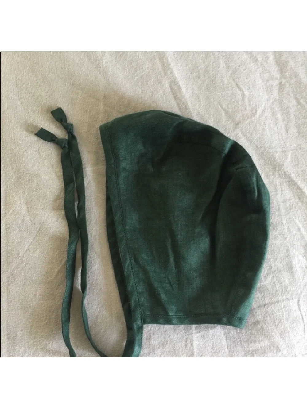 Briar Linen Forest Green Brimless Bonnet 🎄🌲 • 2-4 y